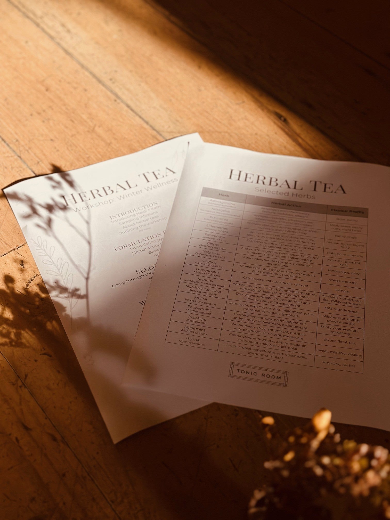 Herbal Blending Workshop